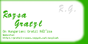 rozsa gratzl business card